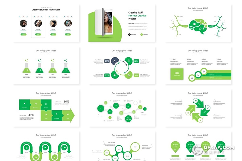 30页国外高端商务风格团队介绍项目展示工作汇报Google slides模板 - 顶尖PPT