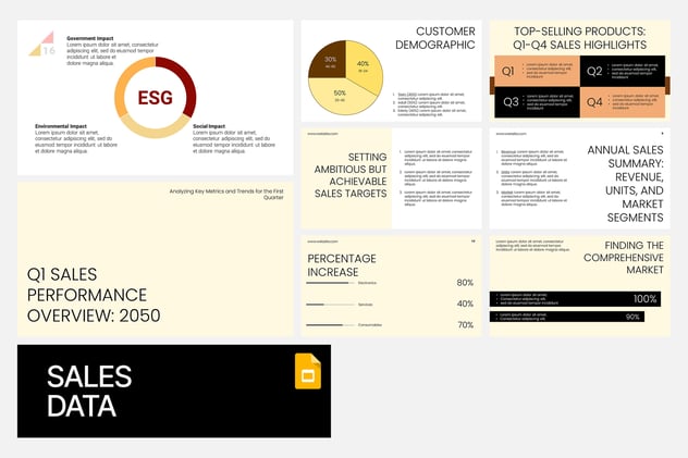 销售数据分析业绩展示PPT模板 - 顶尖PPT