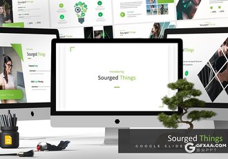 30页扁平化公司人员介绍工作计划汇报Google slides模板 5种主题配色 - 顶尖PPT