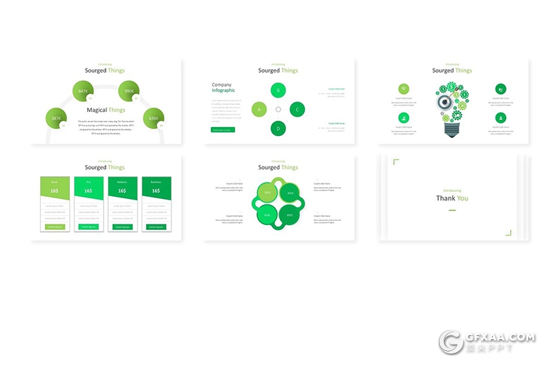 30页扁平化公司人员介绍工作计划汇报keynote模板 5种主题配色 - 顶尖PPT