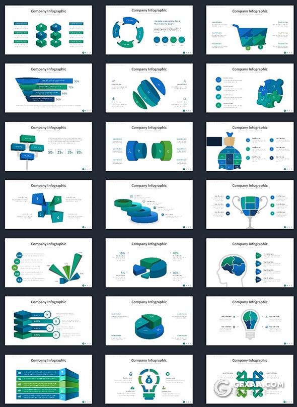 400页国外高端商务ppt模板创意商务图形卡通插画数据图表ppt模板 - 顶尖PPT