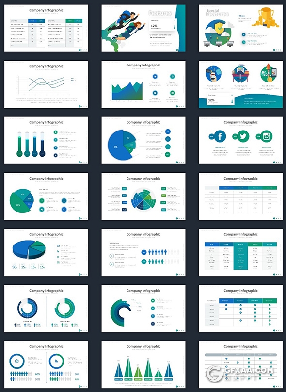 400页国外高端商务ppt模板创意商务图形卡通插画数据图表ppt模板 - 顶尖PPT