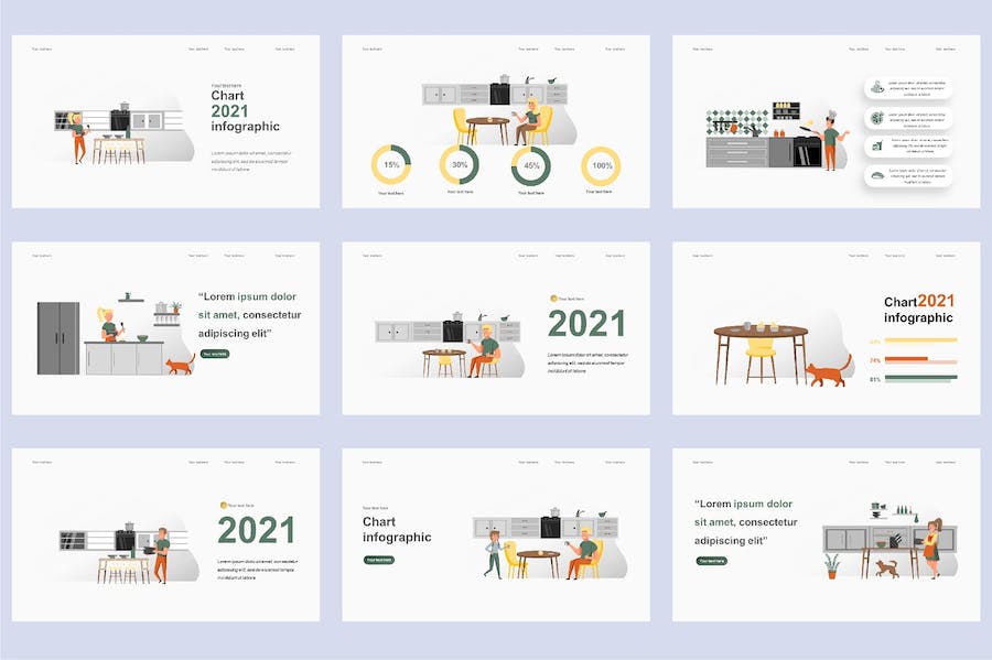 开学季返校教育主题插画PPT模板 - 顶尖PPT