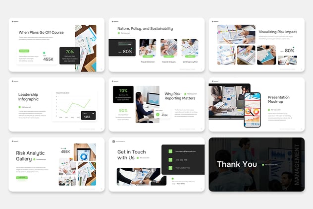 风险报告分析PPT演示模板 - 顶尖PPT
