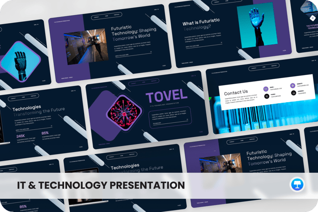 IT技术云计算大数据人工智能物联网keynote模板 - 顶尖PPT