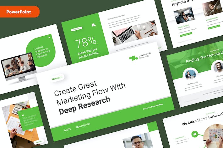 线上知识分享网络研讨会PPT演示模板 - 顶尖PPT