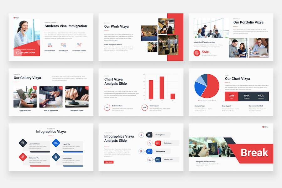 移民机构业务展示介绍keynote模板 - 顶尖PPT