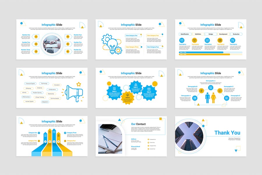 商业公司介绍分类信息展示PPT模板 - 顶尖PPT