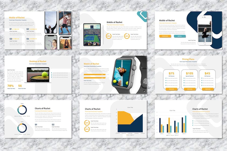 网球赛事介绍运动培训方案keynote模板 - 顶尖PPT