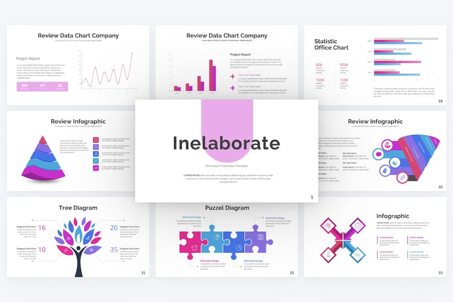 极简室内设计展示宣传介绍PPT模板 - 顶尖PPT