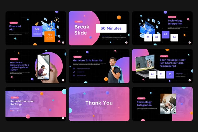 黑色系论文学术答辩PPT模板 - 顶尖PPT