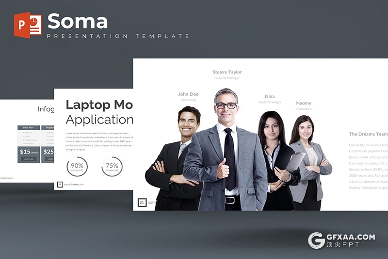 32页欧美商务公司团队介绍工作汇报业务合作PPT模板 5种主题配色 - 顶尖PPT