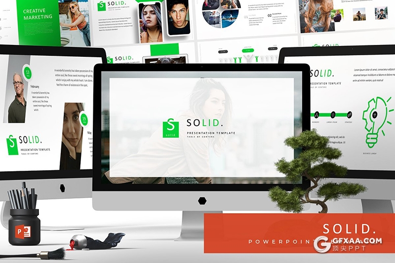 30页5种主题配色国外高端商务多用途PPT模板 - 顶尖PPT