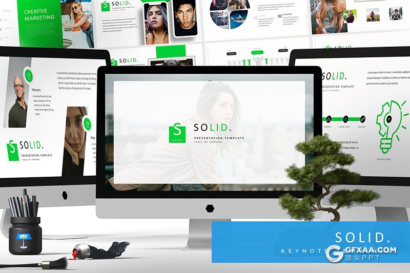 30页5种主题配色国外高端商务多用途keynote模板 - 顶尖PPT