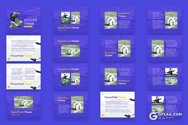 32页4:3尺寸足球体育运动介绍keynote模板 - 顶尖PPT
