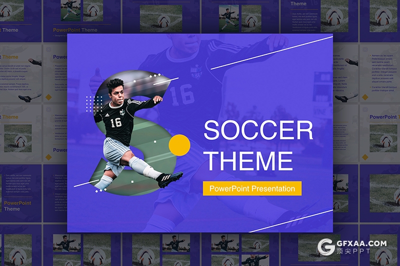 32页4:3尺寸足球体育运动介绍PPT模板 - 顶尖PPT