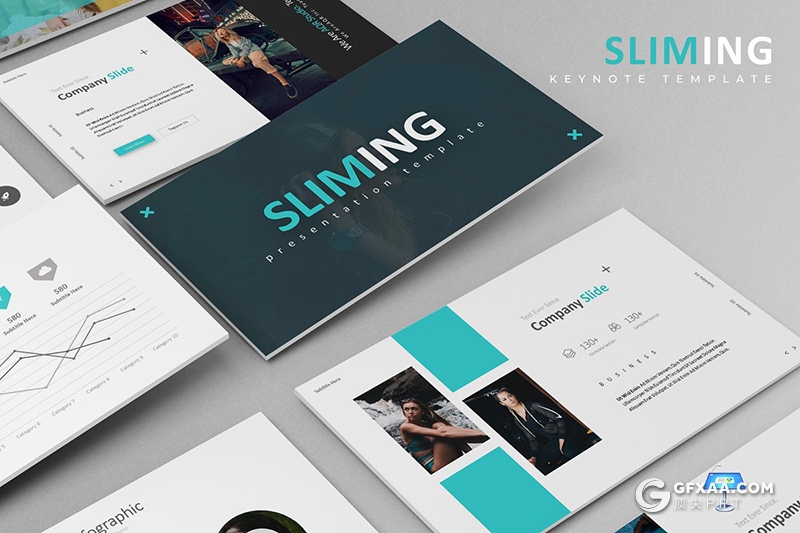 30页扁平化高端国外商务风格工作汇报keynote模板 5种主题配色 - 顶尖PPT