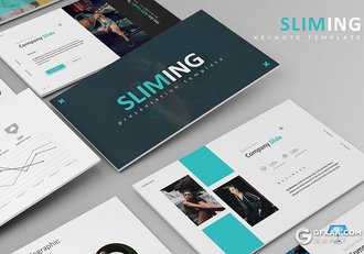 30页扁平化高端国外商务风格工作汇报keynote模板 5种主题配色 - 顶尖PPT