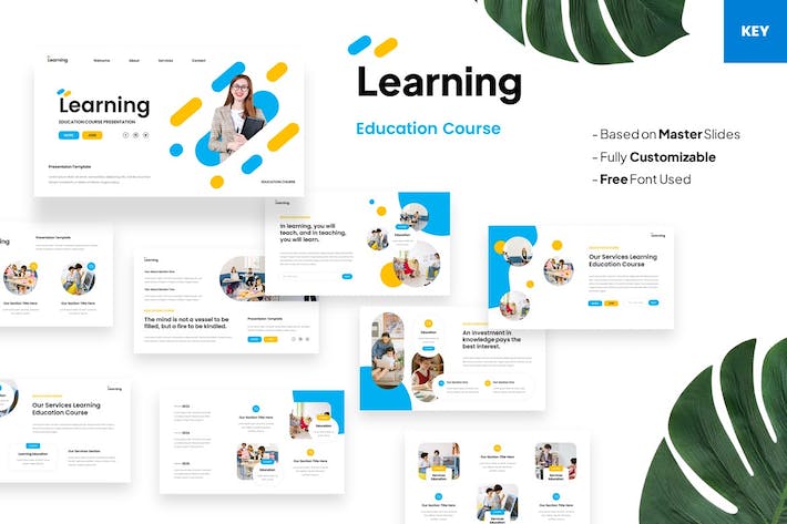 教育课程学习培训讲座Keynote模板 - 顶尖PPT
