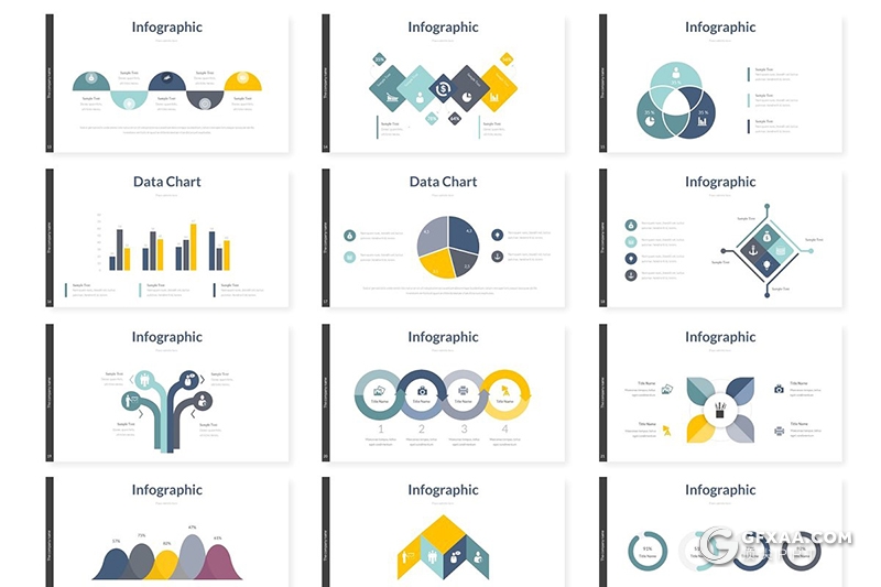 30页5种主题配色商业主题公司企业介绍多用途Google slides模板 - 顶尖PPT