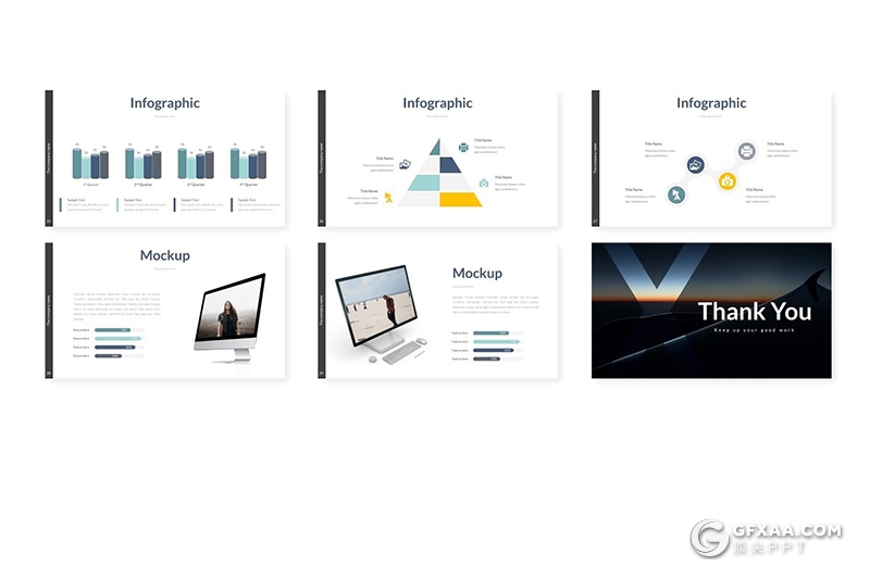 30页5种主题配色商业主题公司企业介绍多用途Google slides模板 - 顶尖PPT