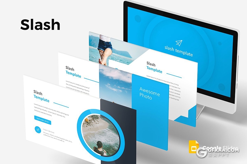 30页国外文艺小清新风格多用途Google slides模板 5种主题配色 - 顶尖PPT