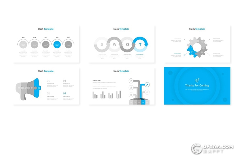 30页国外文艺小清新风格多用途Google slides模板 5种主题配色 - 顶尖PPT