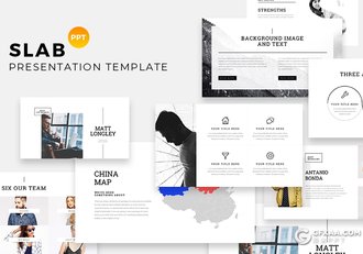 101页简约文艺风格ppt模板国外简约团队介绍工作汇报ppt模板 - 顶尖PPT