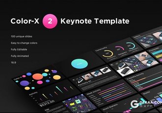 100页精美彩色创意图形设计国外高端商务keynote模板 - 顶尖PPT