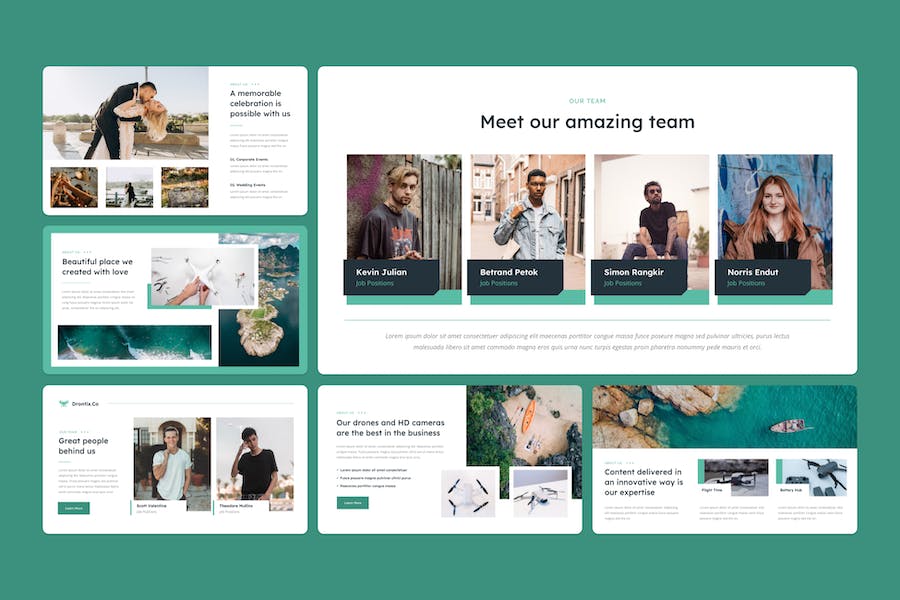 无人机航空摄影产品展示PPT模板 - 顶尖PPT