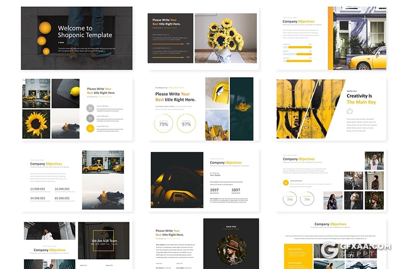 30页商务风格企业公司介绍工作汇报数据分析ppt模板 5种主题配色 - 顶尖PPT