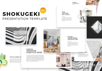 35页简约风格室内装修设计案例展示ppt模板 - 顶尖PPT