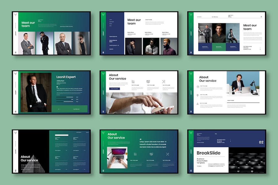 绿色环保商务企业社会责任Keynote模板 - 顶尖PPT