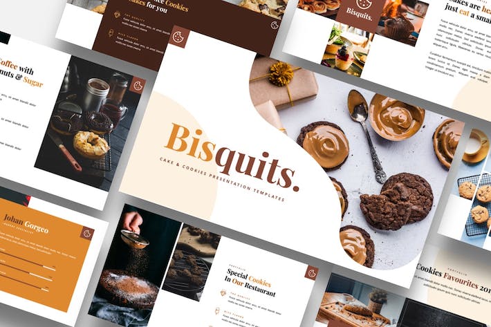 烘焙行业饼干蛋糕饼干食品keynote演讲模板 - 顶尖PPT