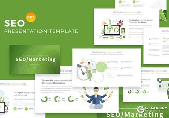 35页创意SEO搜索引擎服务行业ppt图形素材 包含11种主题配色 - 顶尖PPT