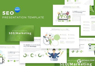 35页创意SEO搜索引擎服务行业keynote图形素材 包含11种主题配色 - 顶尖PPT