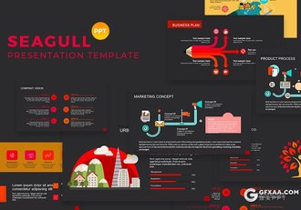 50页卡通创意商务图形设计国外商务多用途PPT模板 - 顶尖PPT