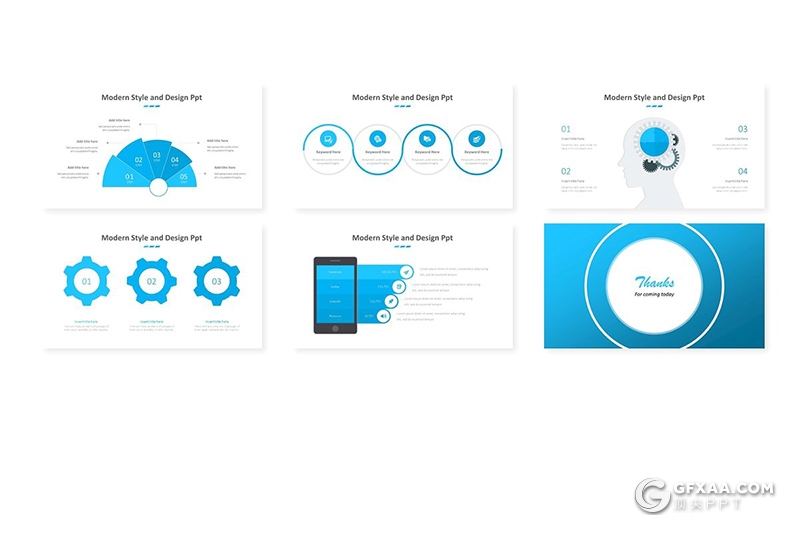 30页5种主题配色商务风格团队介绍工作汇报keynote模板 - 顶尖PPT