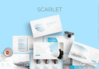 30页扁平化简约风格工作分析国外商务通用ppt模板 5种主题配色 - 顶尖PPT