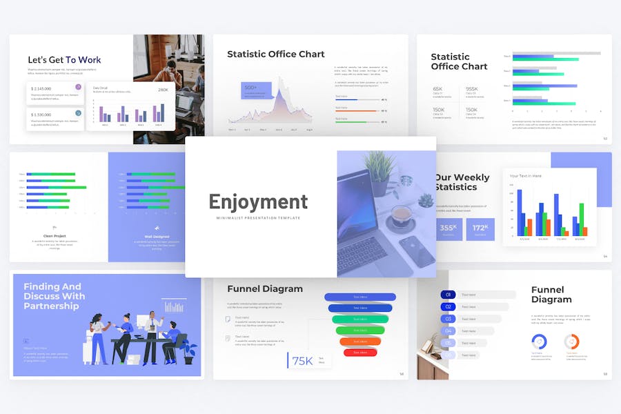 极简风格商务通用PPT模板 - 顶尖PPT