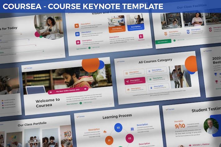 课外辅导课程培训教育机构keynote模板 - 顶尖PPT