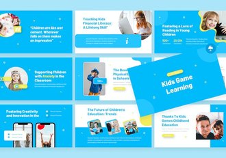 可爱儿童学习教育培训课程Keynote模板 - 顶尖PPT