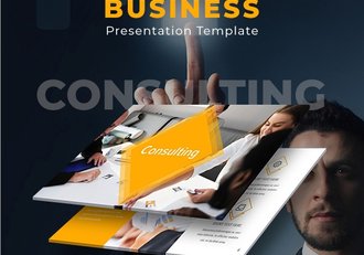 130页国外橙色扁平化企业项目介绍商务工作计划汇报PPT模板 - 顶尖PPT