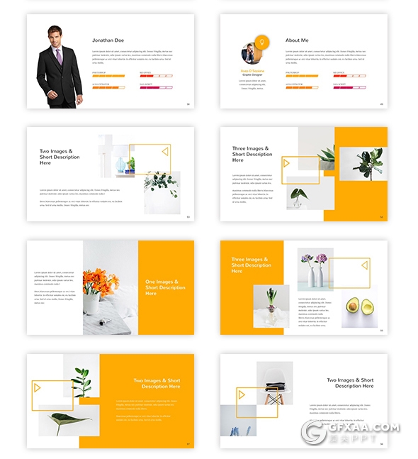 130页国外橙色扁平化企业项目介绍商务工作计划汇报PPT模板 - 顶尖PPT