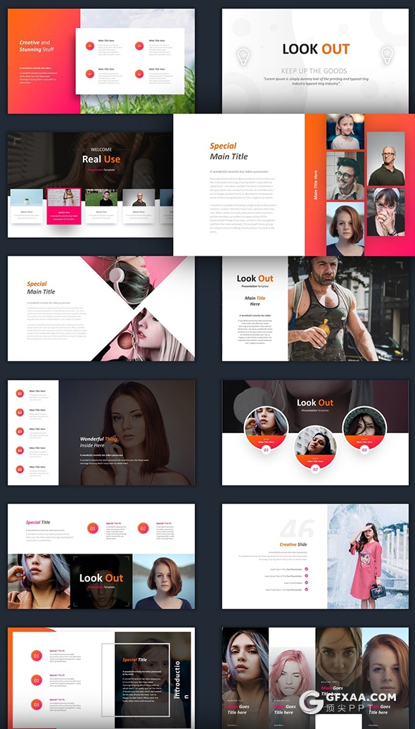 390页粉红色创意商务图形企业公司团队介绍商务通用PPT模板 - 顶尖PPT