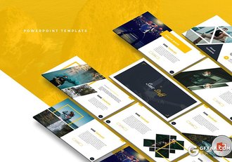 30页时尚文艺风格创意商务图形多用途PPT模板 5种主题配色 - 顶尖PPT