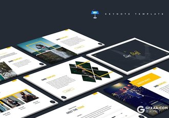 30页时尚文艺风格创意商务图形多用途keynote模板 5种主题配色 - 顶尖PPT