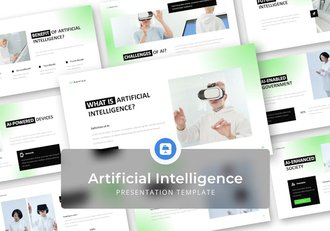 VR体验AI人工智能Keynote模板 - 顶尖PPT