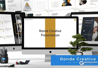 30页扁平化团队介绍商务通用国外keynote模板 5种主题配色 - 顶尖PPT