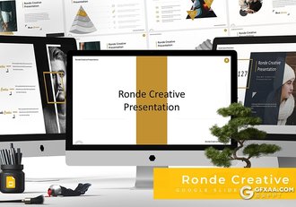 30页扁平化团队介绍商务通用国外Google slides模板 5种主题配色 - 顶尖PPT